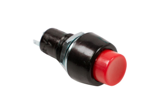 Выключатель-кнопка 250V 1А (2с) ON-OFF Б/Фикс красная Micro REXANT 36-3080